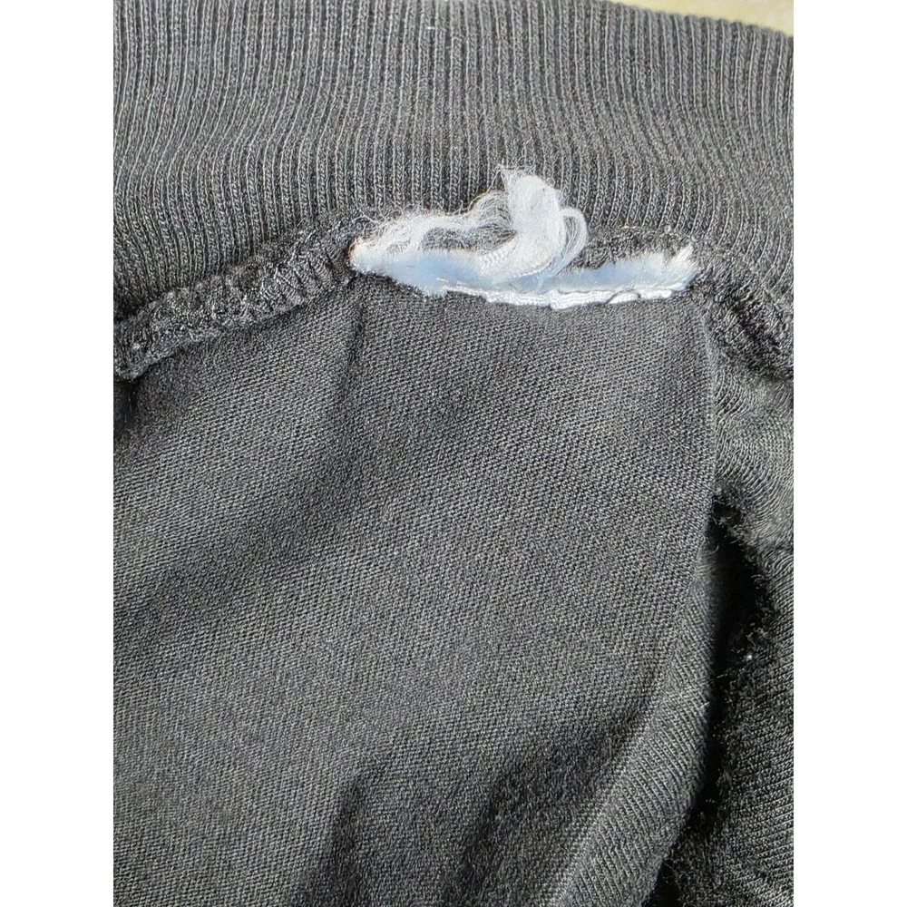 True Religion Mens XL Quilted Jogger Pants Black Diamond Horseshoe Logo Sweats